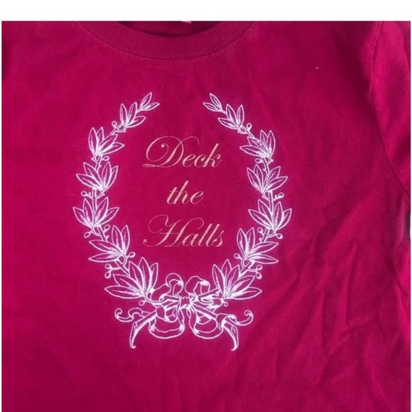 Deck the Halls Red Fitted T-Shirt - Picture 3 of 6